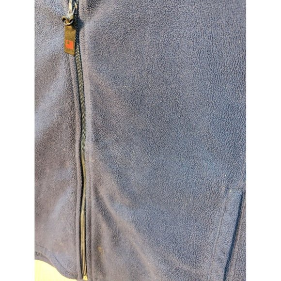 Woolrich Fleece Vest Women's Size LARGE Navy Blue Zip Up READ Winter Sleeveless - Picture 3 of 7